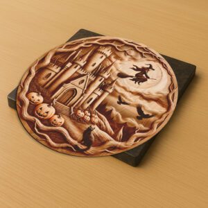 Halloween 3D Illusion Laser Engraving File, Serene Witch