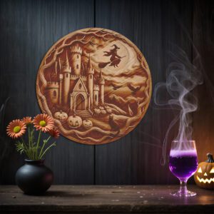 Halloween 3D Illusion Laser Engraving File, Serene Witch