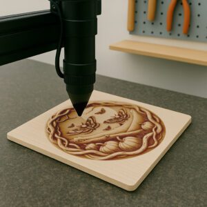 Halloween 3D Illusion Laser File, Moth Engraving Art,