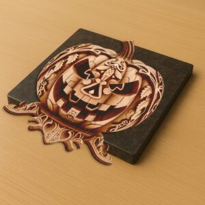 Halloween 3D Illusion Pumpkin Lantern, Laser Engraving File,