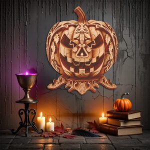 Halloween 3D Illusion Pumpkin Lantern, Laser Engraving File,