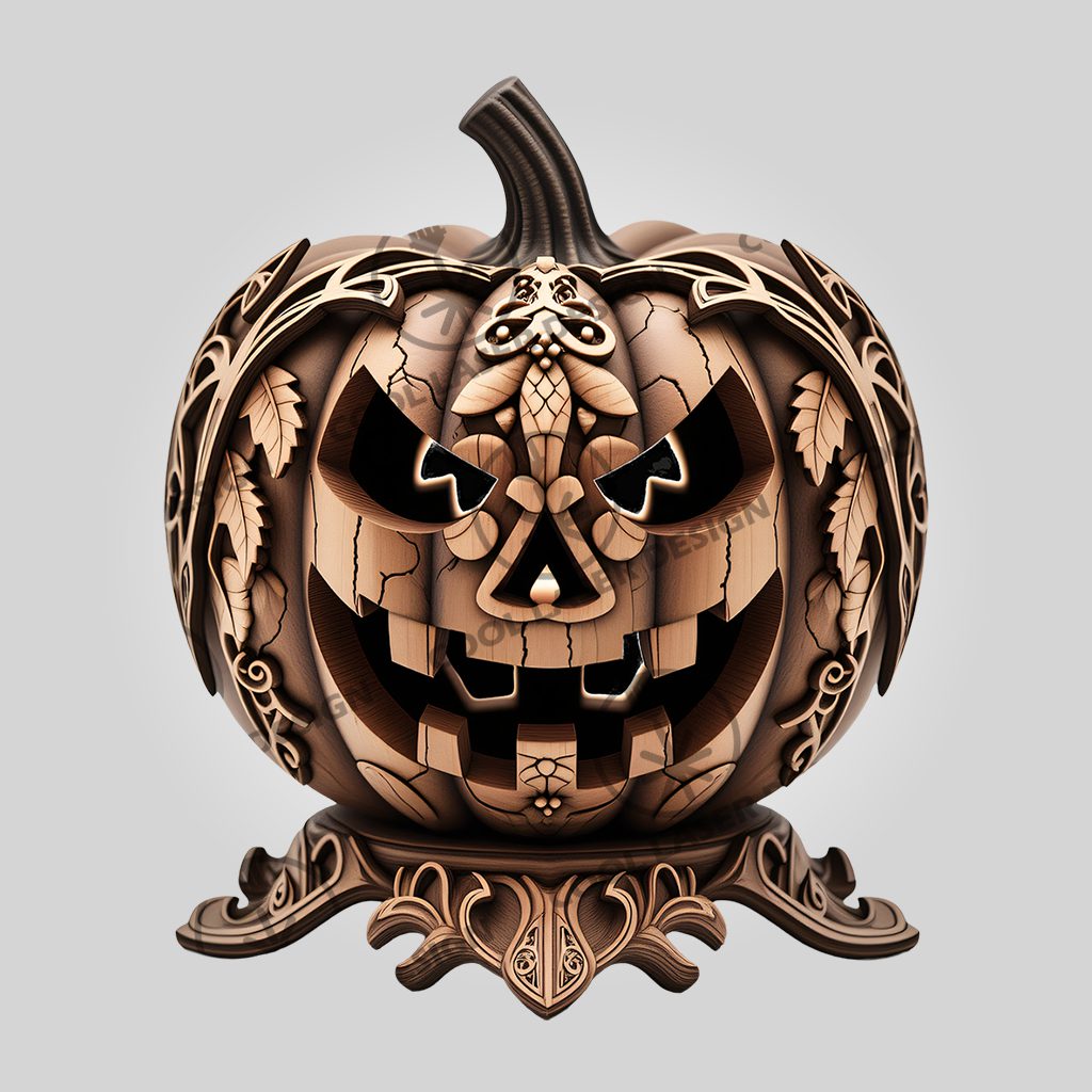 Halloween 3D Illusion Pumpkin Lantern, Laser Engraving File,