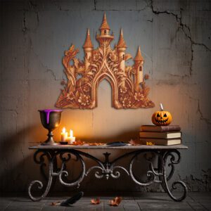Halloween 3D Illusion Wooden Castle Facade, Laser File