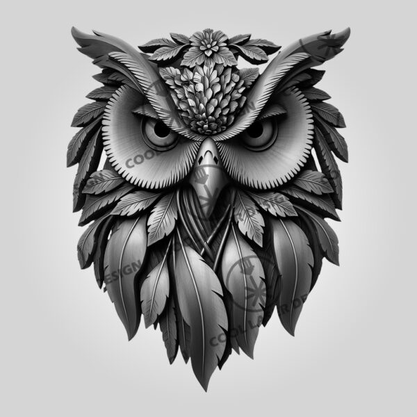 Halloween 3D Owl Head Laser File, Wooden Illusion
