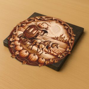 Halloween 3D Pumpkin Carriage Procession, Laser Ready File