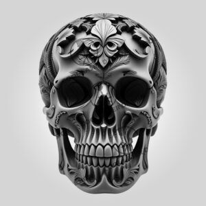 Halloween 3D Skull Laser Engraving File, Detailed Illusion