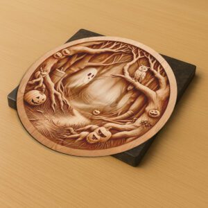 Halloween 3D Spooky Forest Spirits Laser Engraving Design