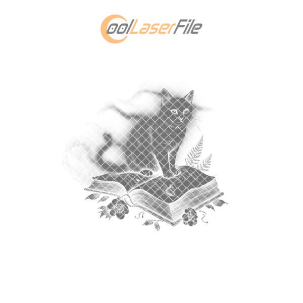 Halloween Cat Laser File for Slate Cheese Board,