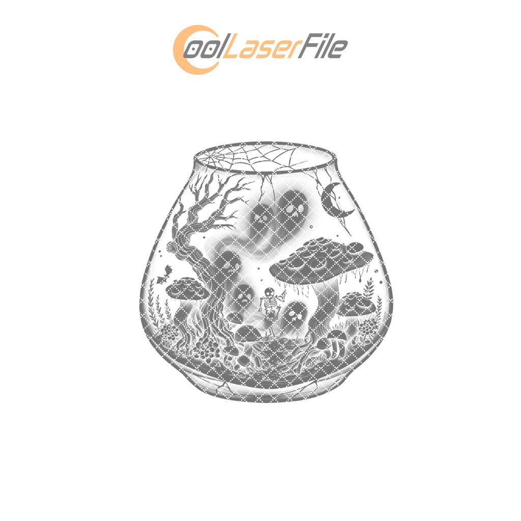 Halloween Charcuterie Board Laser Engraving File, Haunted Terrarium