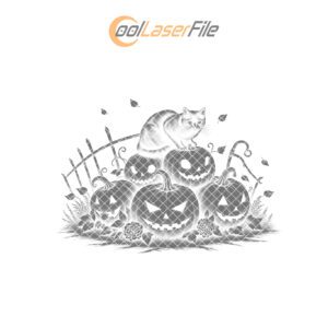 Halloween Cheese Board Laser Engraving File, Black Cat,