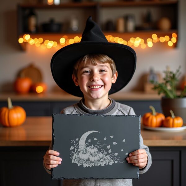 Halloween Cheese Board Laser Engraving File, Slate Decor