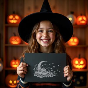 Halloween Cheese Board Laser Engraving File, Slate Decor