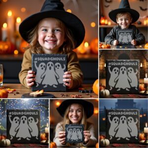 Halloween Coaster Bundle, 9 Funny Spooky Engraving Designs