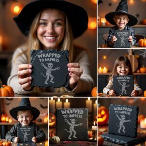 Halloween Coaster Engraving Bundle, Funny Spooky Slate Designs,