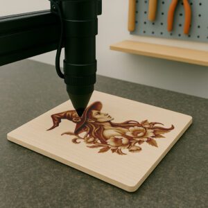 Halloween Floral Witch 3D Illusion, Laser Engraving Design
