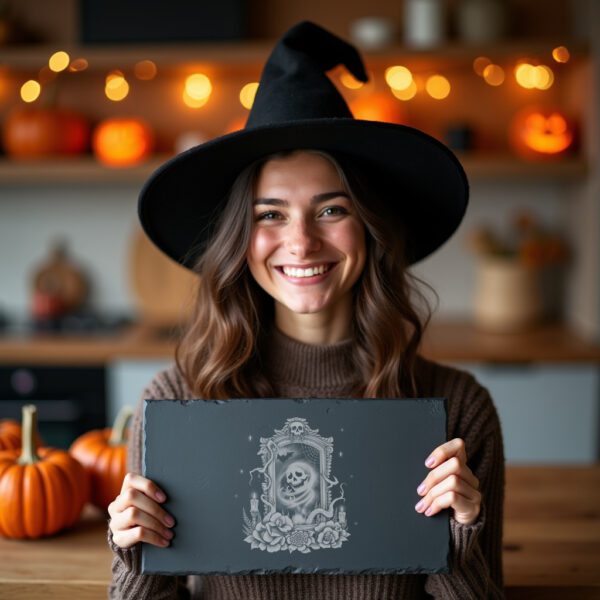 Halloween Ghost Laser Engraving File, Spooky Mirror Design