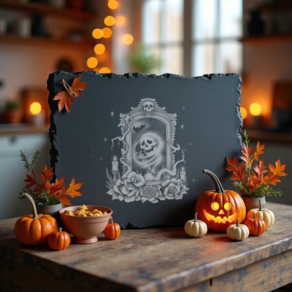 Halloween Ghost Laser Engraving File, Spooky Mirror Design