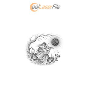 Halloween Ghost Violinist PNG, Laser Engraving File for