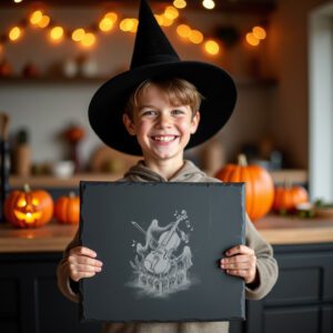 Halloween Haunted Violin Slate Cheese Board, Spooky Charcuterie,