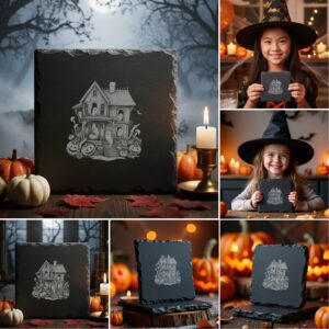 Halloween Laser Engraving Bundle, 6 Spooky PNG Designs