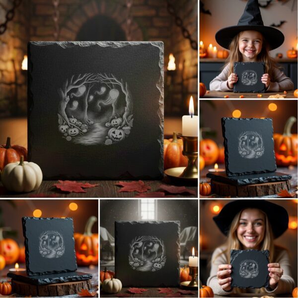 Halloween Laser Engraving Bundle, 6 Spooky PNG Designs