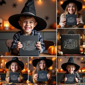 Halloween Laser Engraving Bundle, 6 Spooky PNG Designs