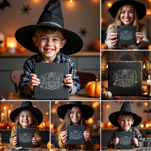 Halloween Laser Engraving Bundle, 6 Spooky PNG Designs