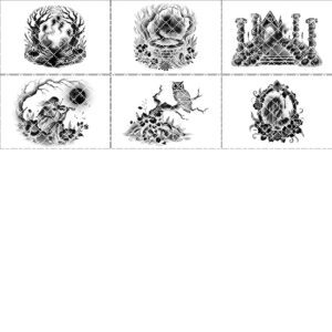 Halloween Laser Engraving Bundle, 6 Spooky Slate Coaster