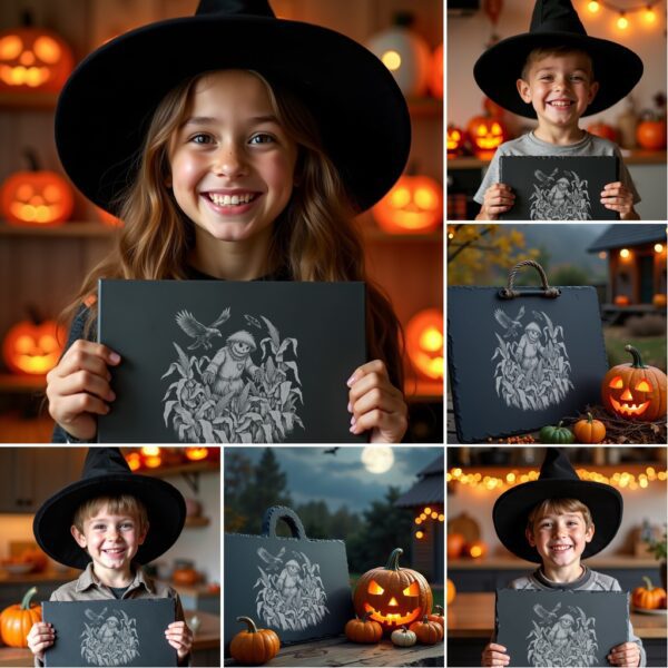 Halloween Laser Engraving Bundle, Spooky Cheese Board Designs,