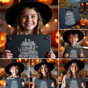 Halloween Laser Engraving Bundle, Spooky Slate Cheese Board,