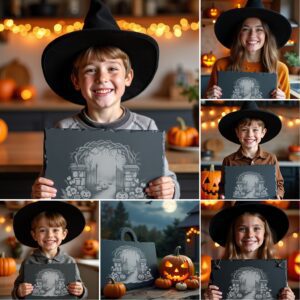 Halloween Laser Engraving Bundle, Spooky Slate Cheese Board,