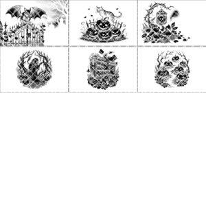 Halloween Laser Engraving Bundle, Spooky Slate Coaster Designs,