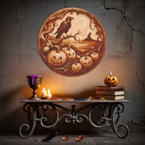 Halloween Laser Engraving File, 3D Illusion Crow and