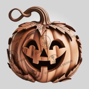 Halloween Laser Engraving File, 3D Illusion Pumpkin Head
