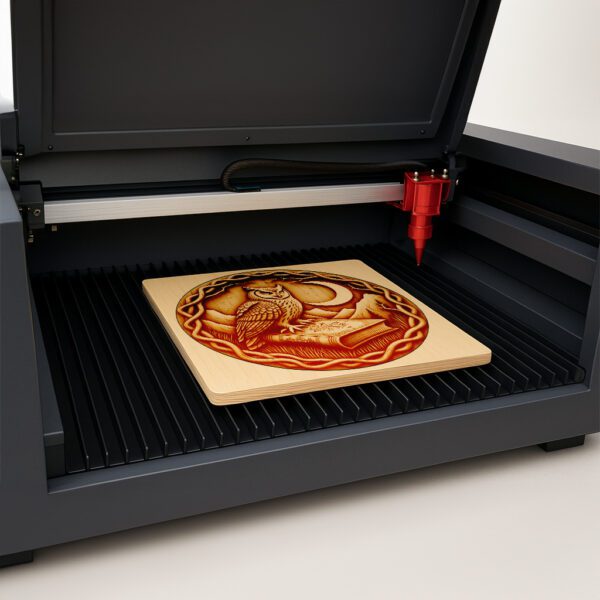 Halloween Laser Engraving File, 3D Wise Owl Spellbook,