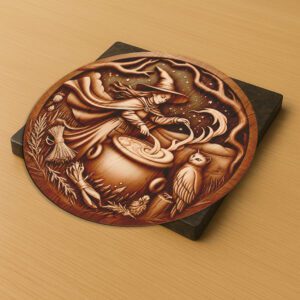 Halloween Laser Engraving File, 3D Witchs Brew Illusion,