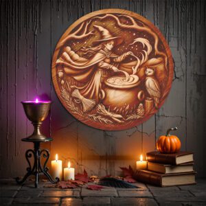 Halloween Laser Engraving File, 3D Witchs Brew Illusion,