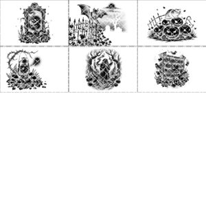 Halloween Laser Engraving File Bundle, 6 Spooky Slate