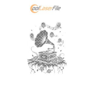 Halloween Laser Engraving File for Slate Cheese Board,