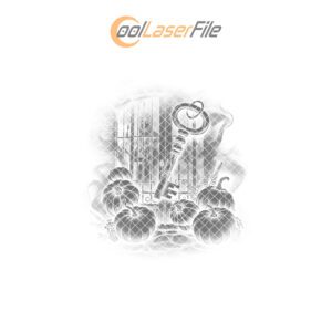 Halloween Laser Engraving File for Slate Cheese Board,