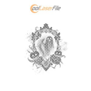 Halloween Laser Engraving File for Slate Cheese Board,