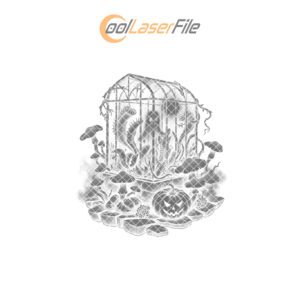 Halloween Laser Engraving File for Slate Cheese Board,