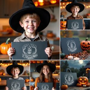Halloween Laser Engraving File for Slate Cheese Boards,