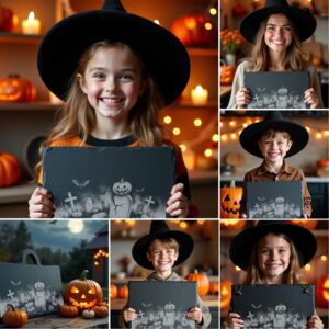 Halloween Laser Engraving File for Slate Cheese Boards,