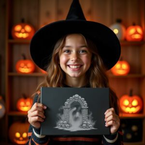 Halloween Laser Engraving File, Spooky Bone Archway for