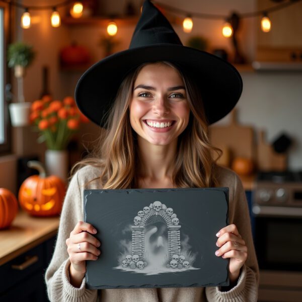 Halloween Laser Engraving File, Spooky Bone Archway for