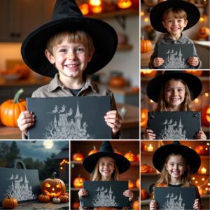 Halloween Laser Engraving File, Spooky Charcuterie Board, Slate