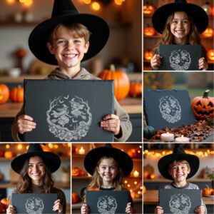 Halloween Laser Engraving File, Spooky Charcuterie Board, Slate