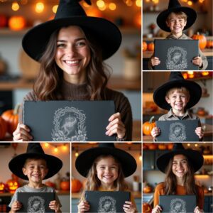 Halloween Laser Engraving File, Spooky Slate Cheese Board,