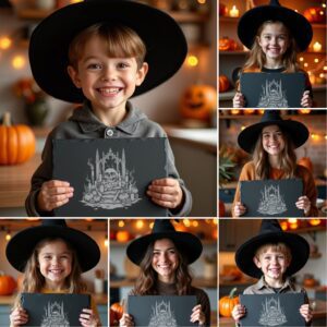 Halloween Laser Engraving File, Spooky Slate Cheese Board,